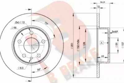 R BRAKE 78rbd28684 -  Тормозной диск